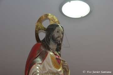  Procesión sin presencia policial en Ojos de Garza (Foto TA)